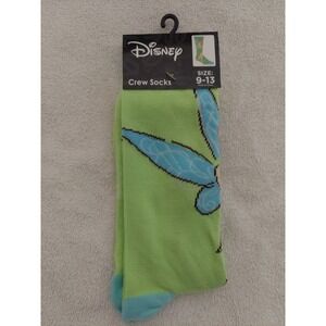 Disney Tinkerbell Crew Socks Size 9-13 Green Blue Equalizer Accessories